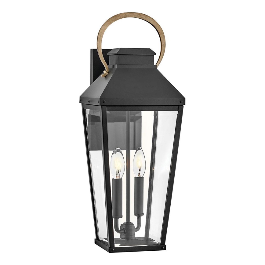 Hinkley - Iluminação de parede exterior DAWSON 2xE14/40W/230V IP44 preto