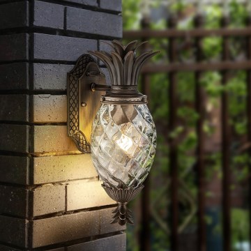 Hinkley - Iluminação de parede exterior PLANTATION 1xE27/40W/230V IP44 bronze