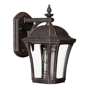Hinkley - Iluminação de parede exterior WABASH 1xE27/60W/230V IP44 castanho