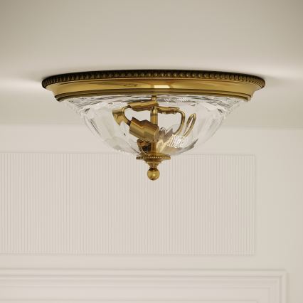 Hinkley - Iluminação de teto CAMBRIDGE 2xE27/60W/230V dourada
