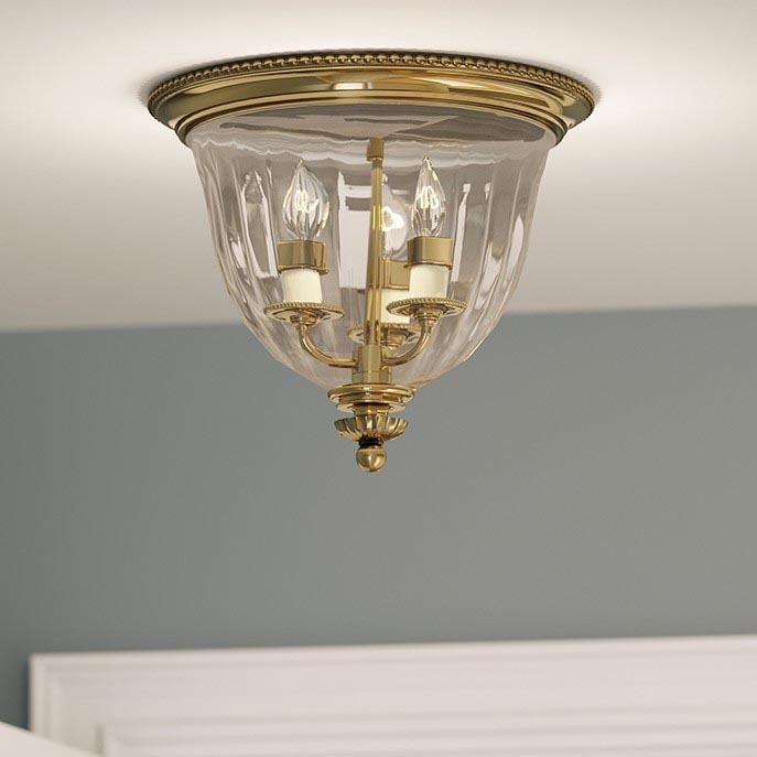 Hinkley - Iluminação de teto CAMBRIDGE 3xE14/60W/230V dourada
