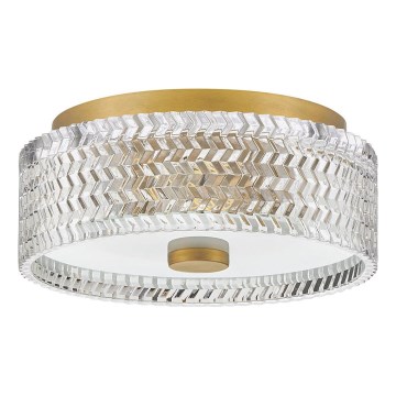 Hinkley - Iluminação de teto ELLE 2xE27/60W/230V diâmetro 30,5 cm dourado