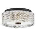 Hinkley - Iluminação de teto ELLE 2xE27/60W/230V diâmetro 30,5 cm preto