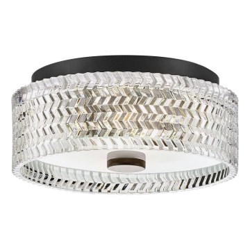 Hinkley - Iluminação de teto ELLE 2xE27/60W/230V diâmetro 30,5 cm preto