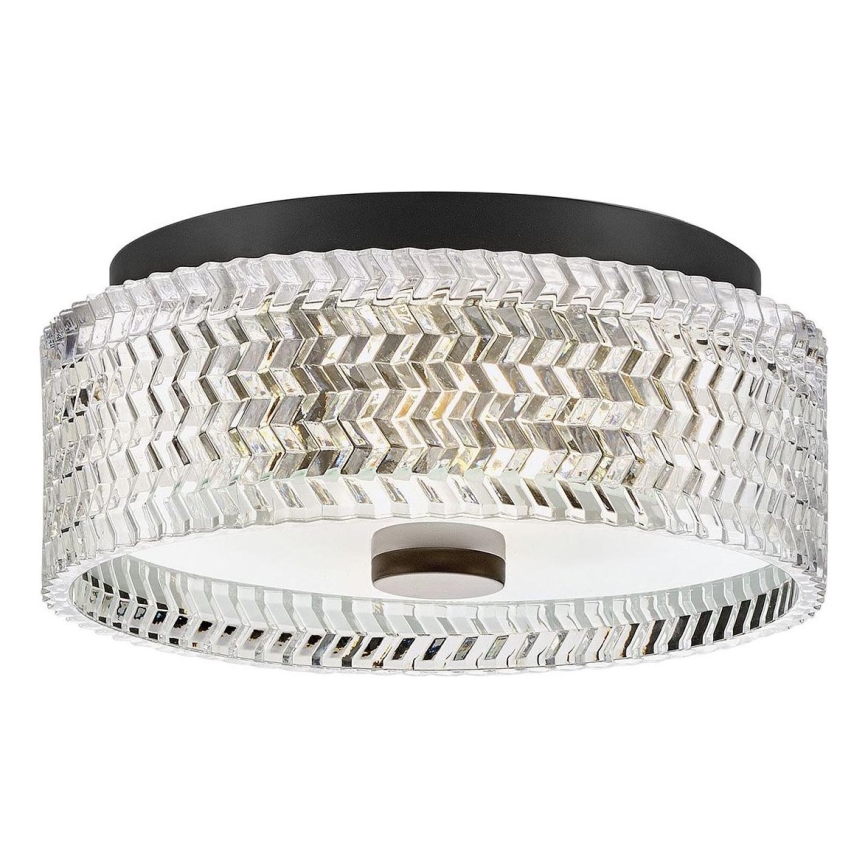 Hinkley - Iluminação de teto ELLE 2xE27/60W/230V diâmetro 30,5 cm preto