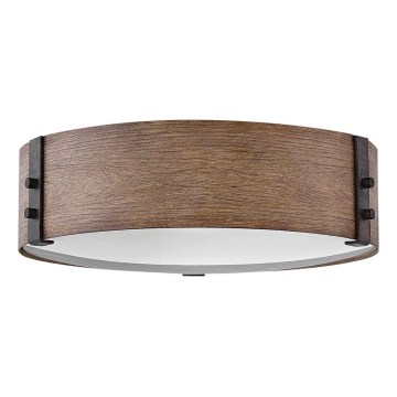 Hinkley - Iluminação de teto SAWYER 3xE14/40W/230V diâmetro 38 cm Sequoia/castanho