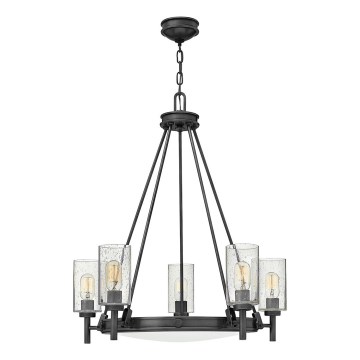 Hinkley - Lustre com corrente COLLIER 5xE27/40W/230V Ø 68,5 cm preto