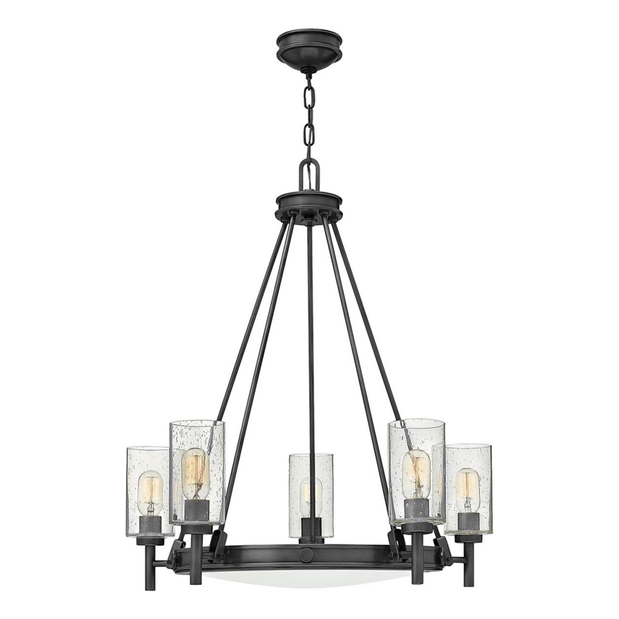 Hinkley - Lustre com corrente COLLIER 5xE27/40W/230V Ø 68,5 cm preto