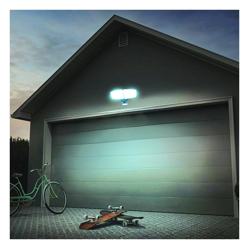 Holofote exterior LED com sensor LED/24W/230V 3000/4000/6000K IP54 antracite