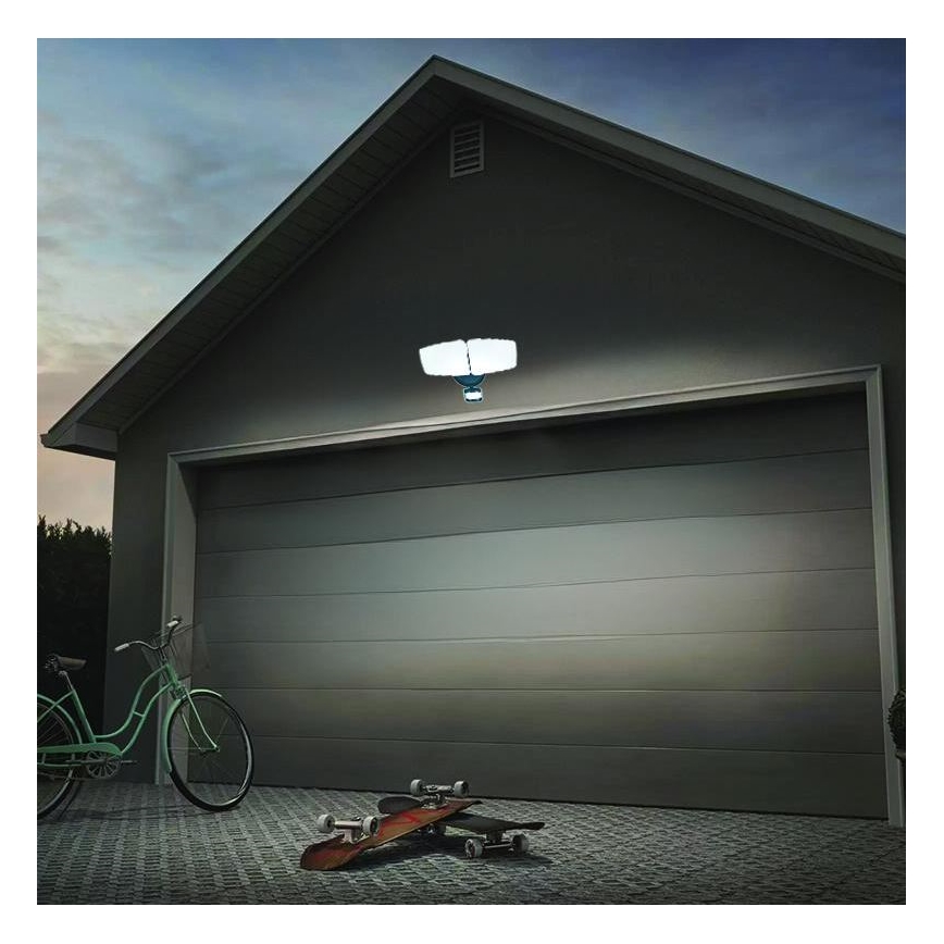 Holofote exterior LED com sensor LED/24W/230V 3000/4000/6000K IP54 antracite