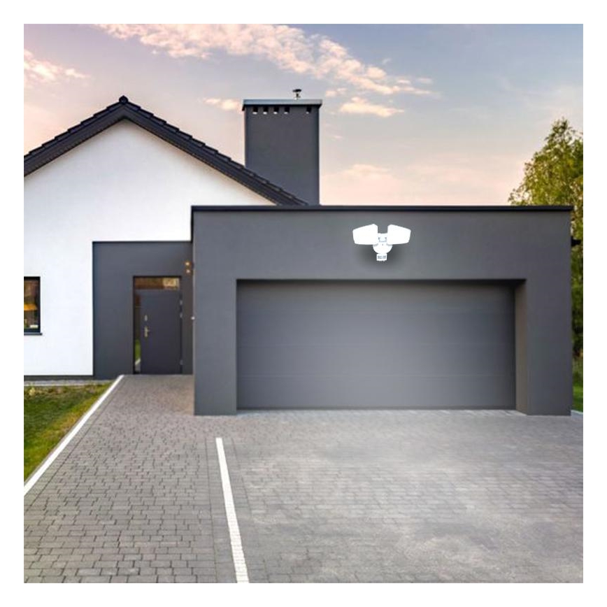 Holofote exterior LED com sensor LED/24W/230V 3000/4000/6000K IP54 branco