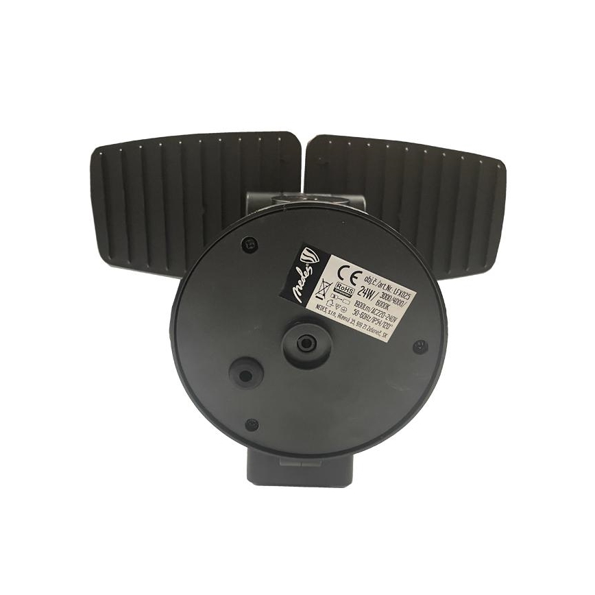 Holofote exterior LED com sensor LED/24W/230V 3000/4000/6000K IP54 preto