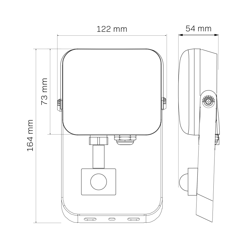 Holofote exterior LED com sensor MILKY LED/20W/230V 4000K IP65