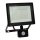 Holofote exterior LED com uma sensor NOCTIS LUX 3 LED/50W/230V 4000K IP44 preto
