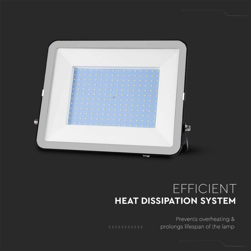 Holofote exterior LED SAMSUNG CHIP LED/200W/230V 4000K IP65 preto