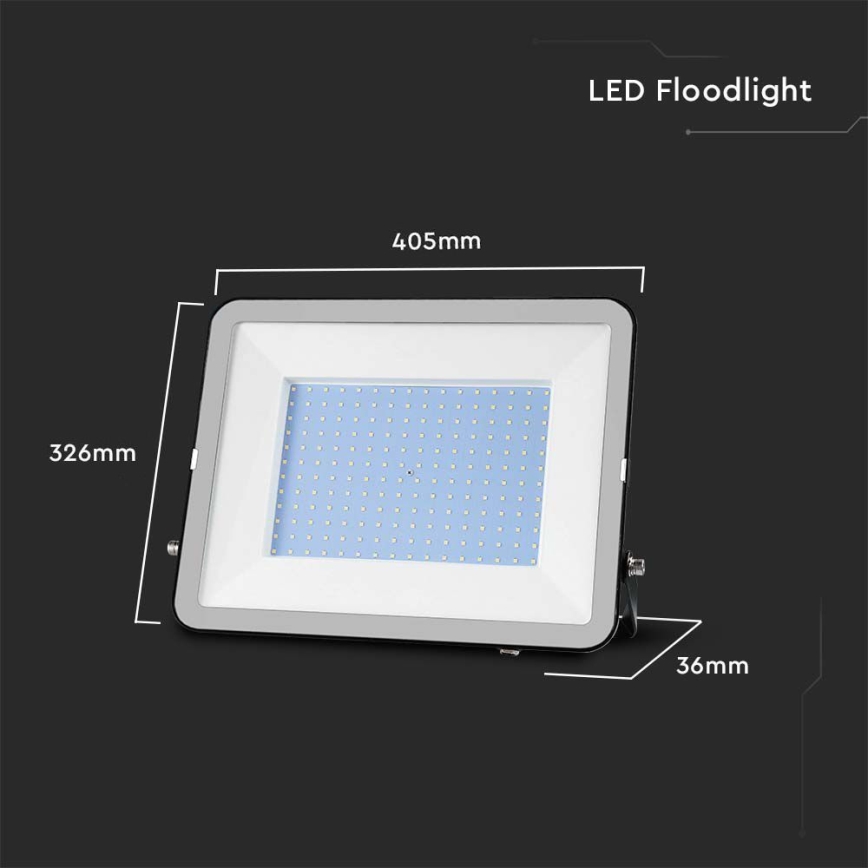 Holofote exterior LED SAMSUNG CHIP LED/200W/230V 4000K IP65 preto