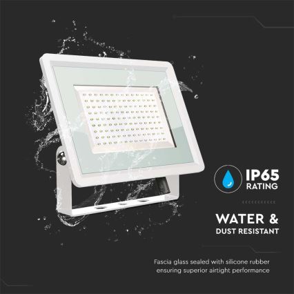 Holofote exterior LED LED/200W/230V 6500K IP65 branco