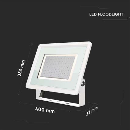 Holofote exterior LED LED/200W/230V 6500K IP65 branco