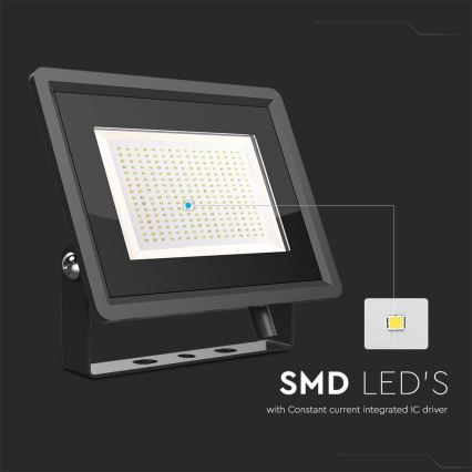 Holofote exterior LED LED/200W/230V 6500K IP65 preto