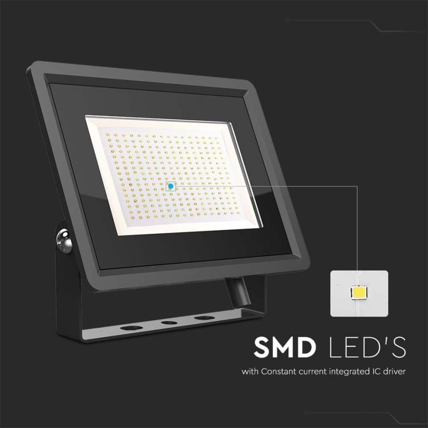 Holofote exterior LED LED/200W/230V 6500K IP65 preto