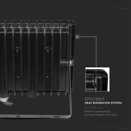 Holofote exterior LED LED/200W/230V 6500K IP65 preto