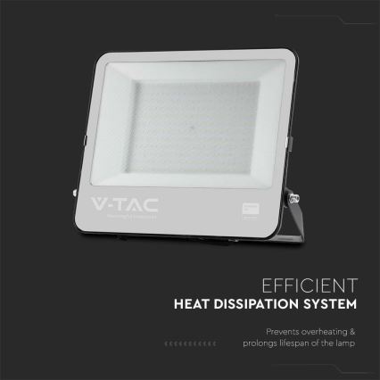 Holofote exterior LED SAMSUNG CHIP LED/200W/230V 6500K IP65 preto