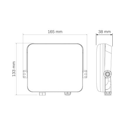 Holofote exterior LED MILKY LED/30W/230V 4000K IP65 preto