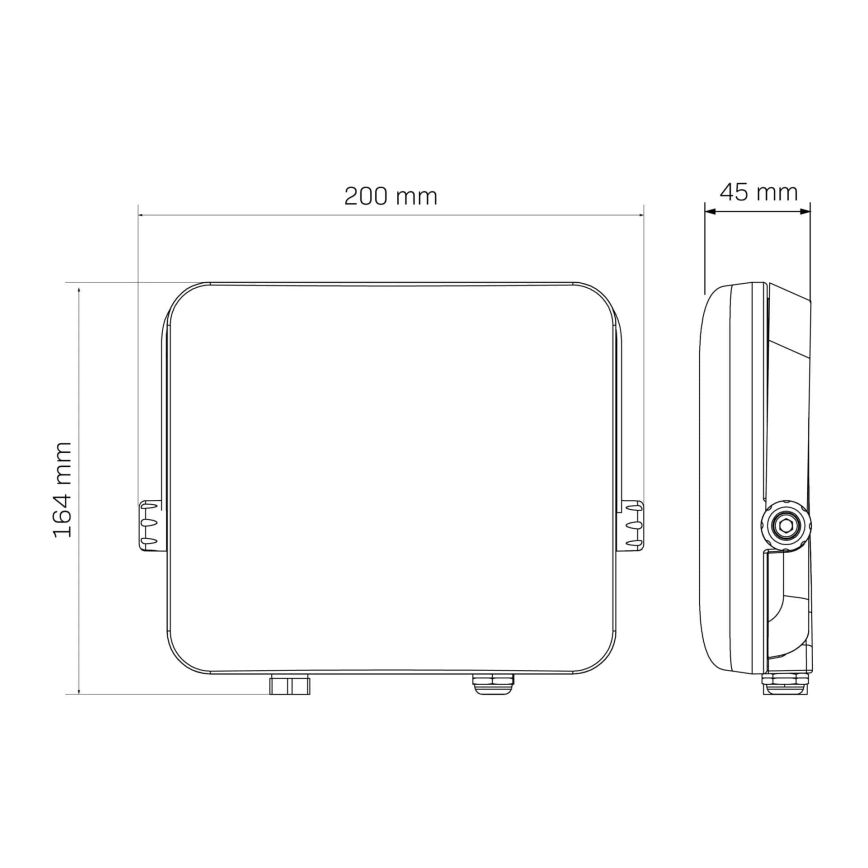 Holofote exterior LED MILKY LED/50W/230V 4000K IP65 preto