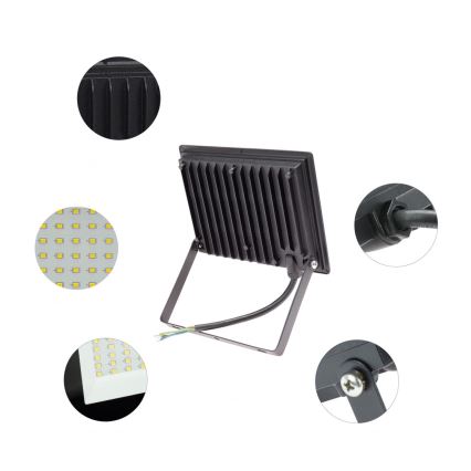 Holofote exterior LED NOCTIS LUX 3 LED/50W/230V 6000K IP65 preto