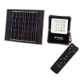 Holofote exterior LED solar LED/12W/3,2V 4000K IP65 + controlo remoto
