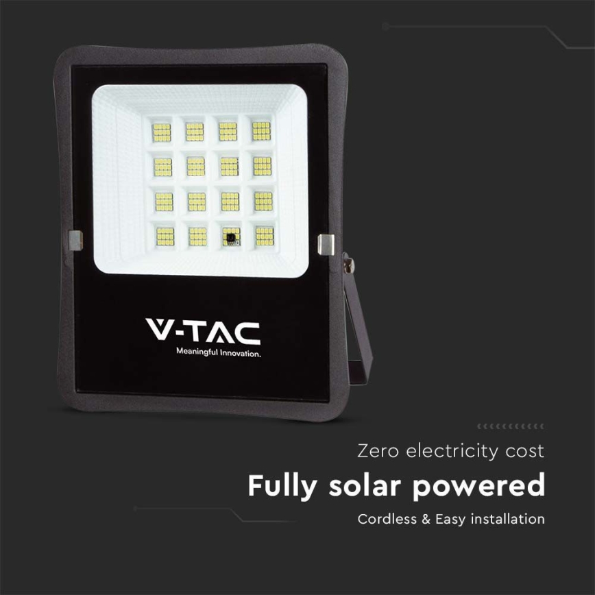 Holofote exterior LED solar LED/12W/3,2V 4000K IP65 + controlo remoto