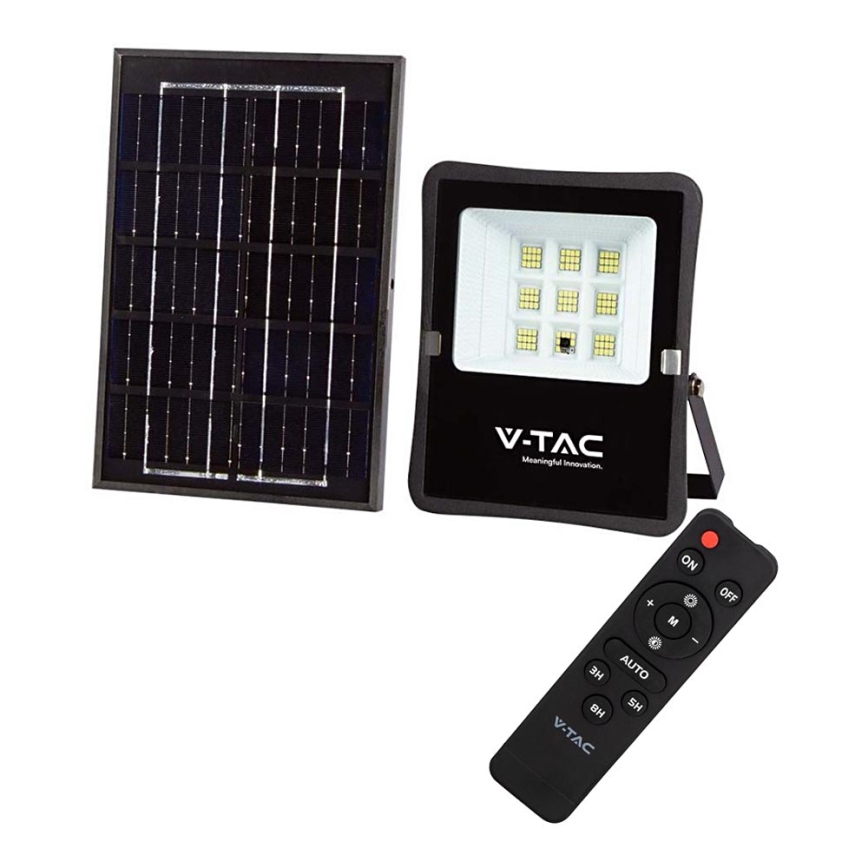 Holofote exterior LED solar LED/6W/3,2V 4000K IP65 + controlo remoto