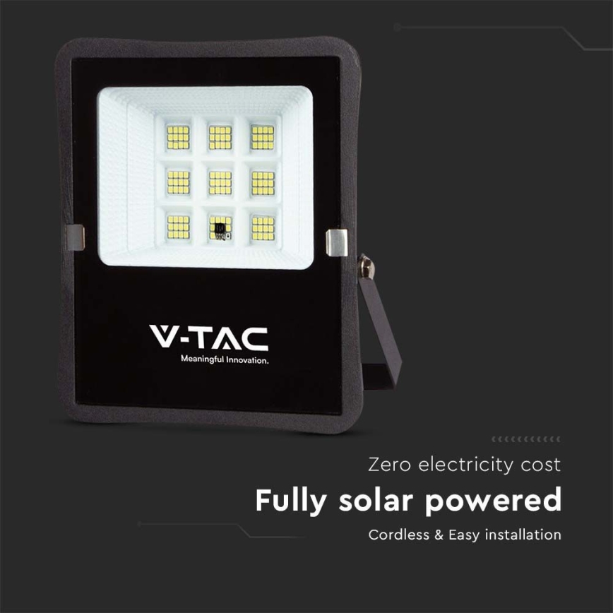 Holofote exterior LED solar LED/6W/3,2V 4000K IP65 + controlo remoto