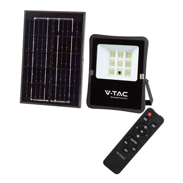 Holofote exterior LED solar LED/6W/3,2V 6400K IP65 + controlo remoto