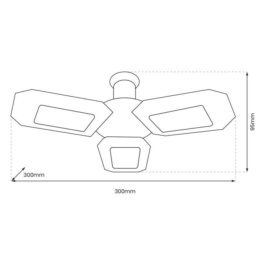 Holofote LED 3xE27/16,7W/230V 4000K