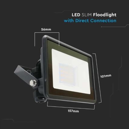Holofote LED com ligação direta SAMSUNG CHIP LED/20W/230V IP65 6500K