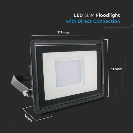 Holofote LED com ligação direta SAMSUNG CHIP LED/30W/230V IP65 4000K
