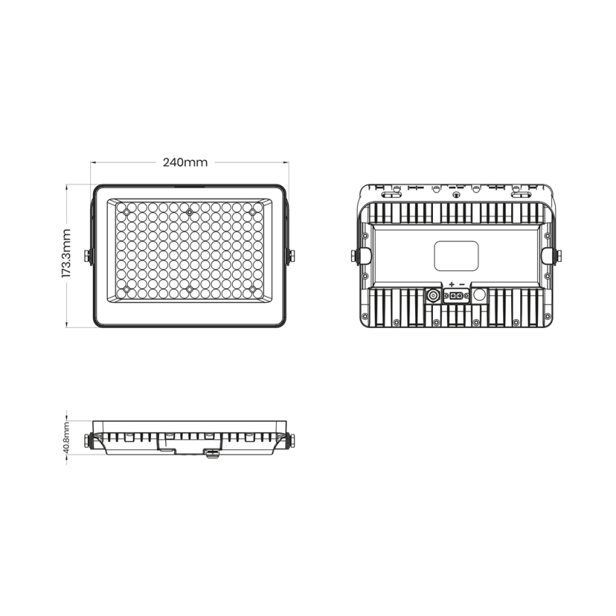 Holofote LED com painel solar FOCUS 100W/15000 mAh 3,2V 6000K IP65 + controlo remoto