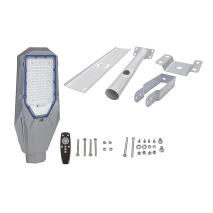 Holofote LED com regulação com sensor de crepúsculo e Painel solar LED/200W/20000 mAh 6500K IP65 cinzento