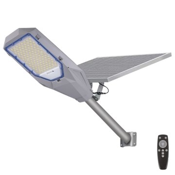 Holofote LED com regulação com sensor de crepúsculo e Painel solar LED/200W/20000 mAh 6500K IP65 cinzento
