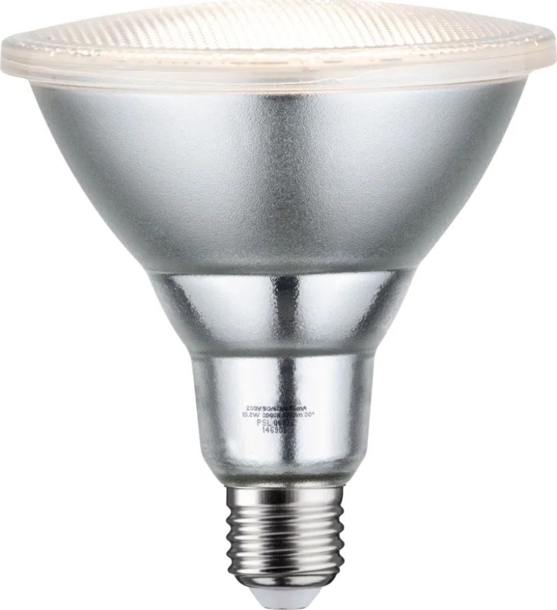 Holofote LED com regulação, lâmpada PAR38 E27/13,8W/230V 3000K - Paulmann 28826
