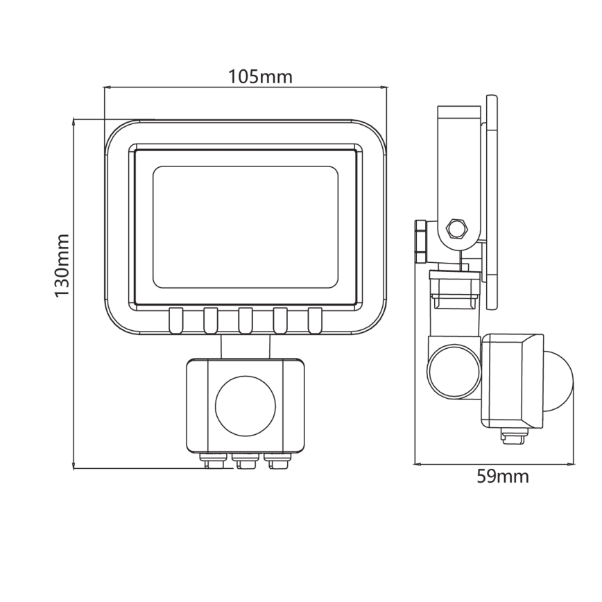 Holofote LED com sensor LED/10W/230V IP65