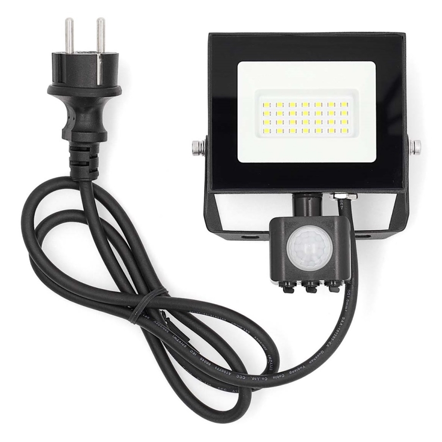 Holofote LED com sensor LED/20W/230V 4000K IP44