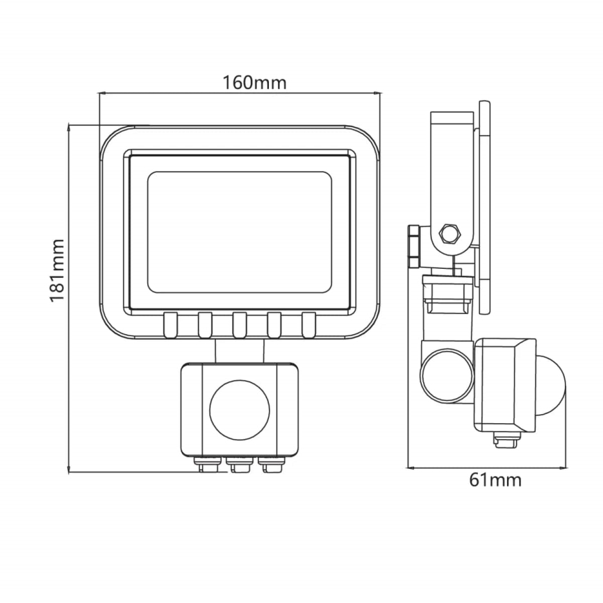 Holofote LED com sensor LED/30W/230V IP65