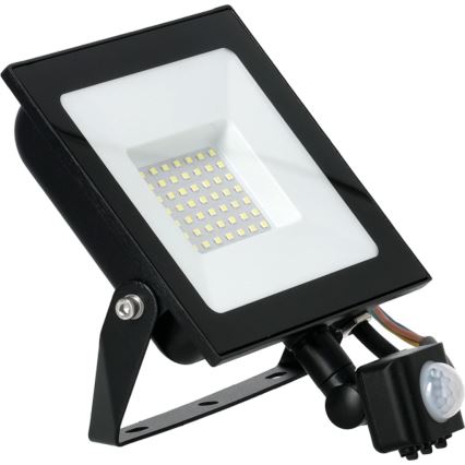 Holofote LED com sensor LED/50W/230V 6500K IP44 preto