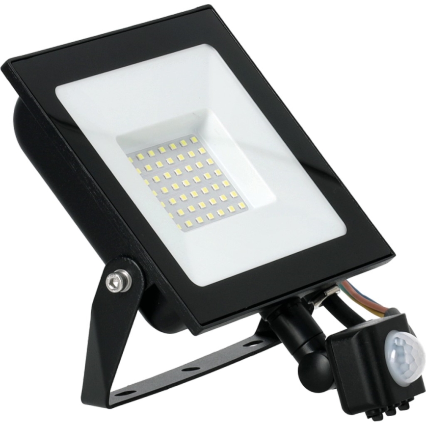 Holofote LED com sensor LED/50W/230V 6500K IP44 preto