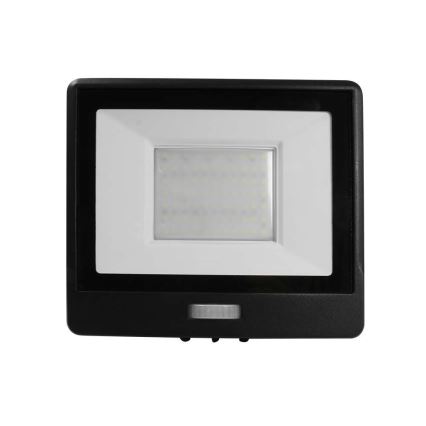 Holofote LED com sensor LED/50W/230V 6500K IP65 preto