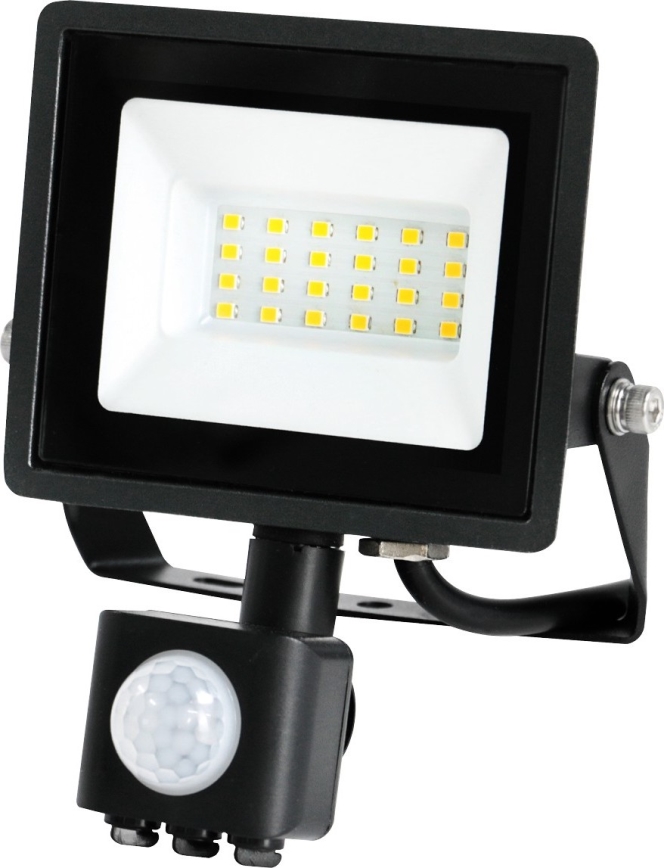Holofote LED com sensor MHC LED/20W/230V IP44 6500K preto