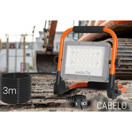 Holofote LED com suporte LED/50W/230V 5000K IP65 laranja