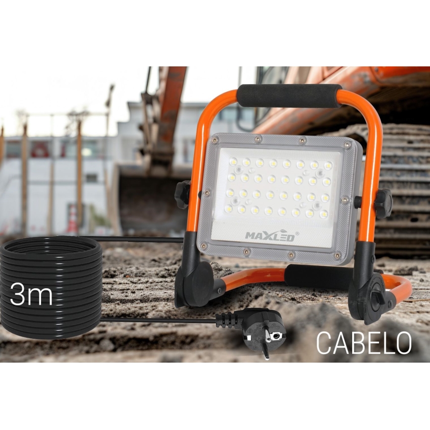 Holofote LED com suporte LED/50W/230V 5000K IP65 laranja